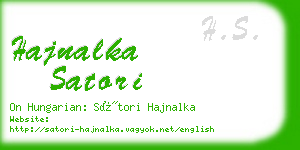 hajnalka satori business card